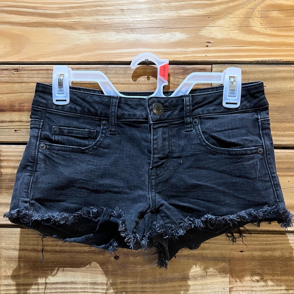 Black Denim Women Shorts